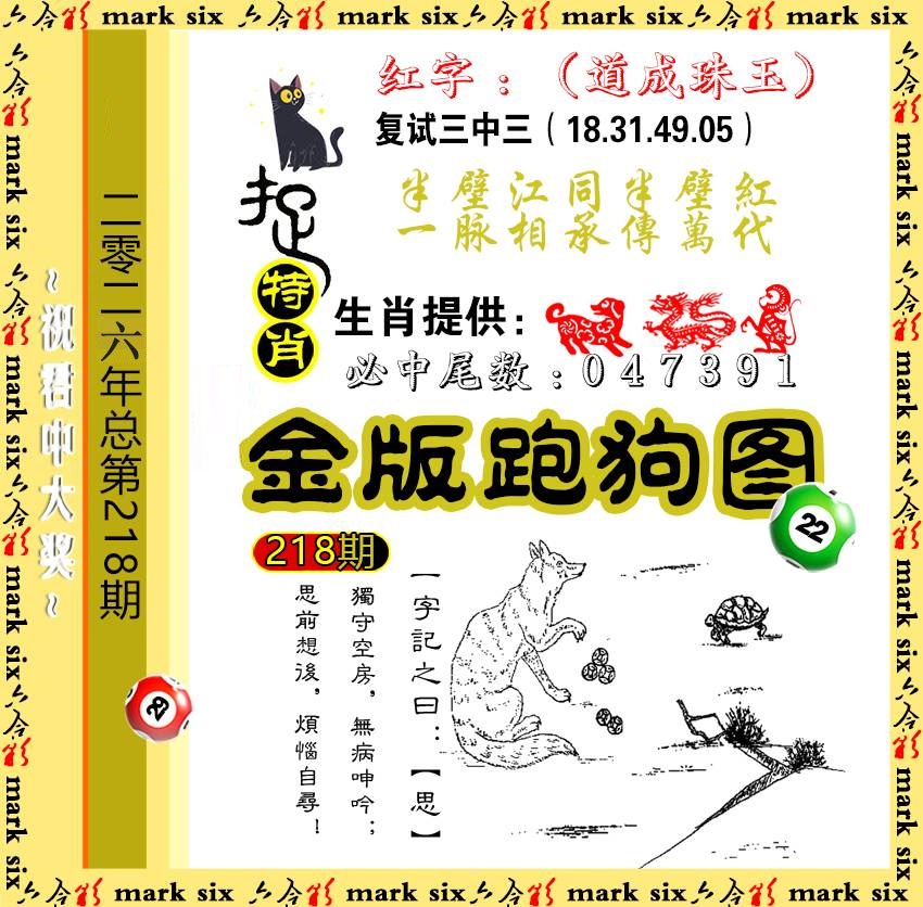 218金版跑狗